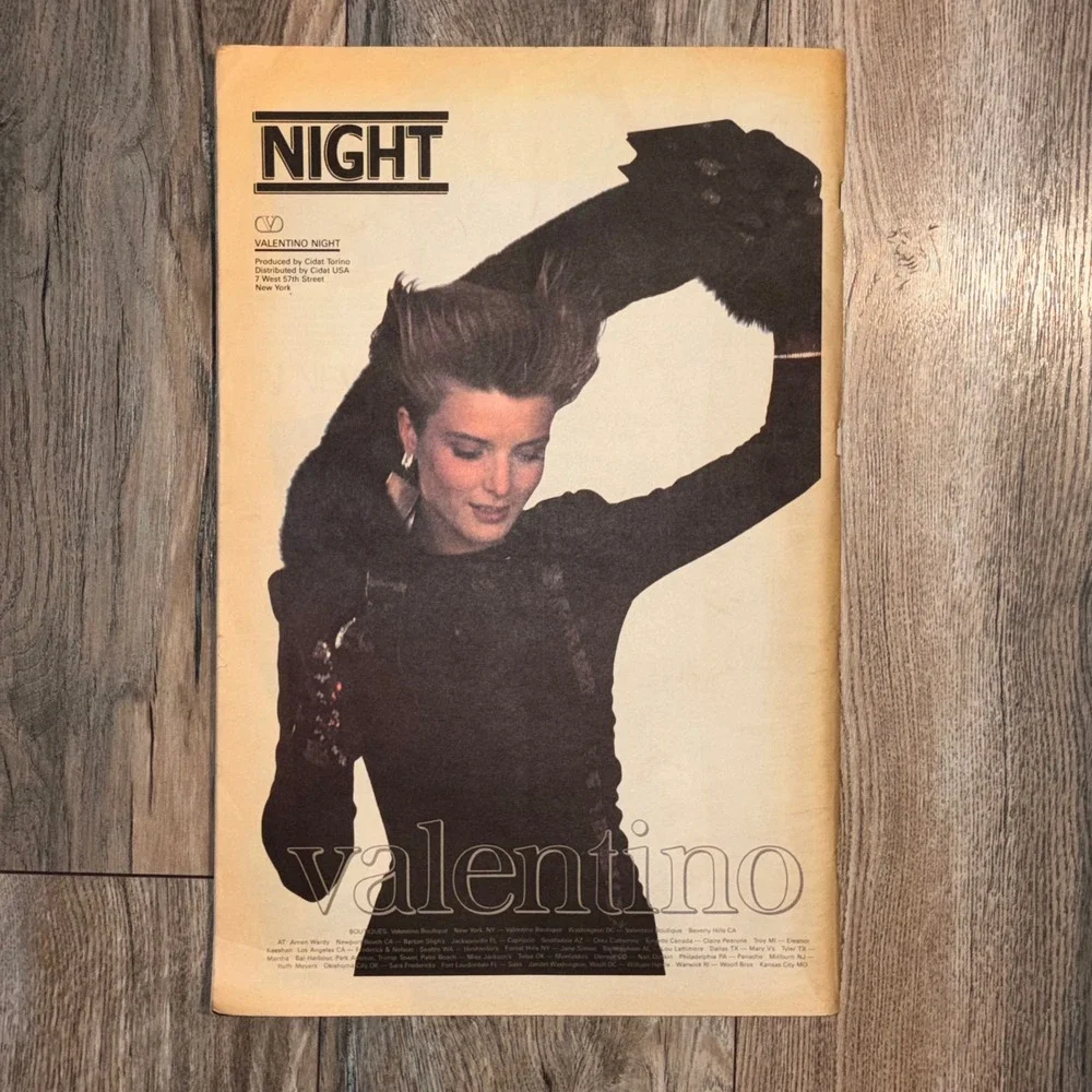 Vintage Interview Magazine September 1984 Joan Collins TV Special Valentino Ad
